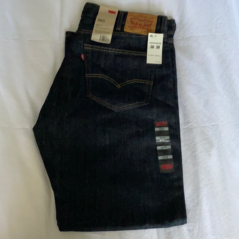 Levi’s Men’s 505 Regular Fit straight leg jeans